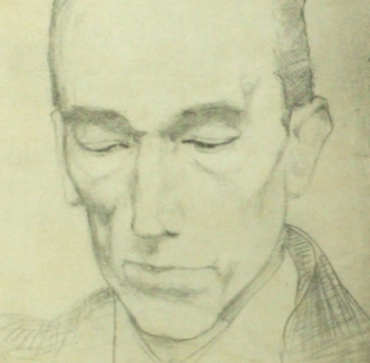 Augusto Meyer. Desenho não identificado na capa "Poesias".