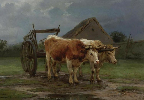 Oxen Pulling a Cart - Rosa Bonheur (1822 - 1899)